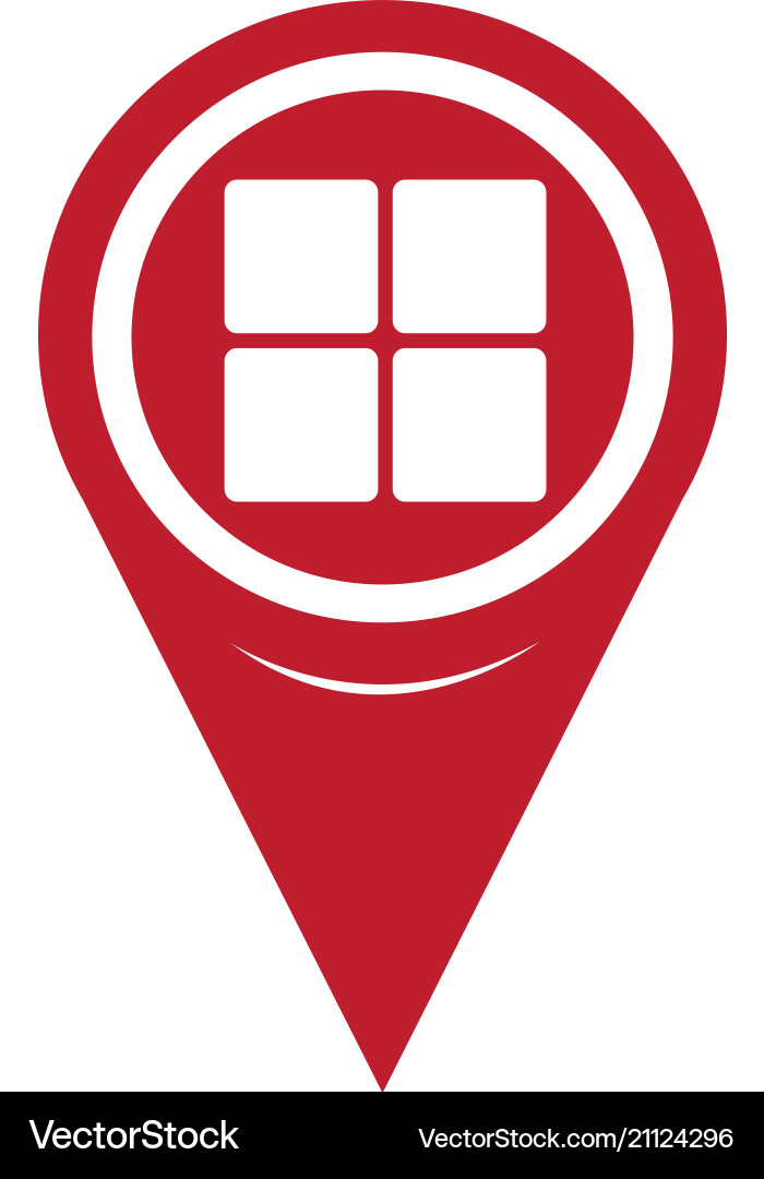 Map pin pointer menu icon vector image