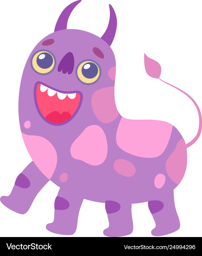 Niedliches geiles Monster lächeln lustig Alien Cartoon Niedliches geiles Monster lächeln lustig Alien Cartoon vektorbild
