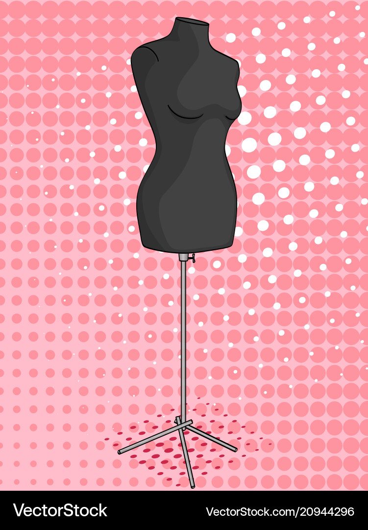 Pop art background object mannequin Pop art background object mannequin vector image