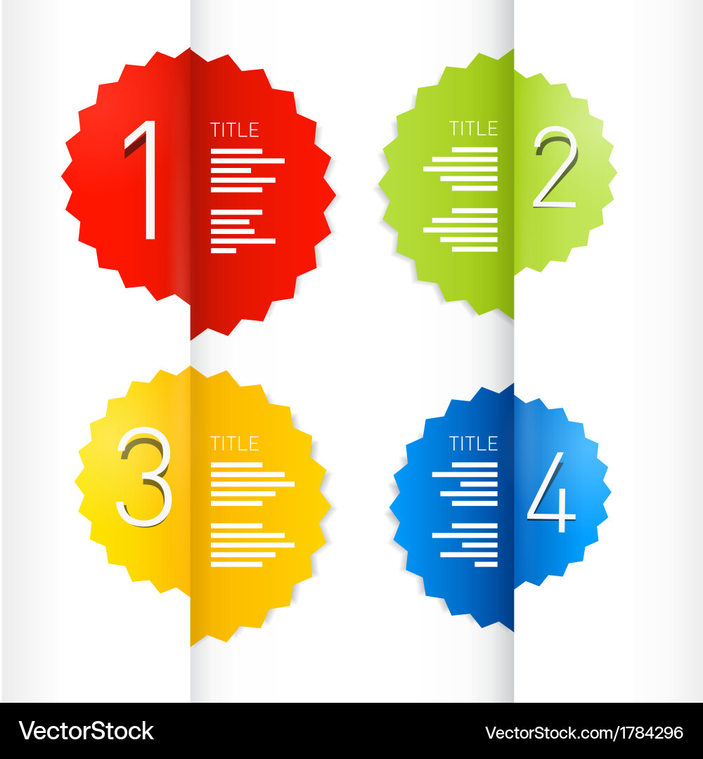 Progress steps for tutorial infographics Vector Image