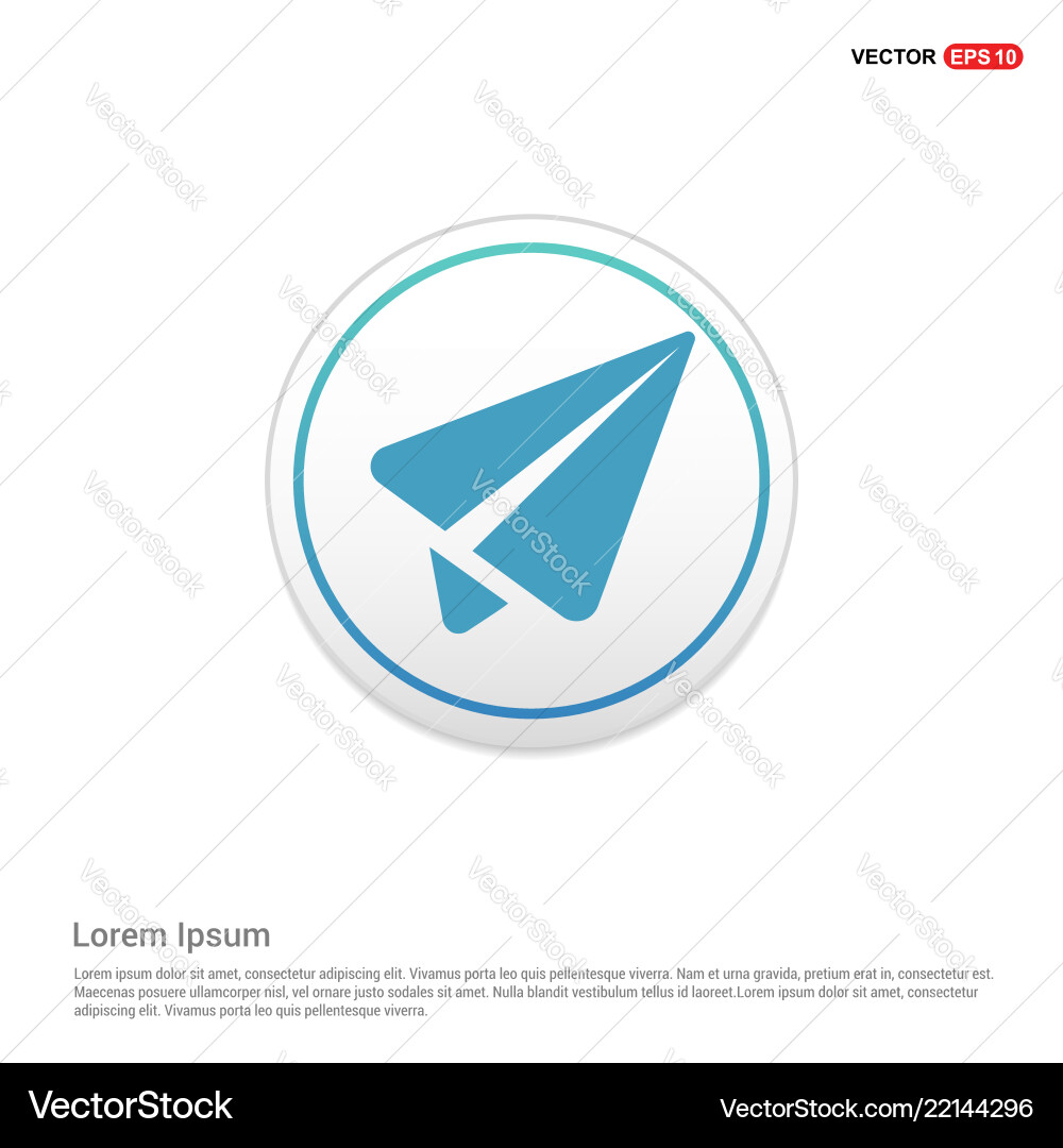 Send Button - White Circle Vector Image