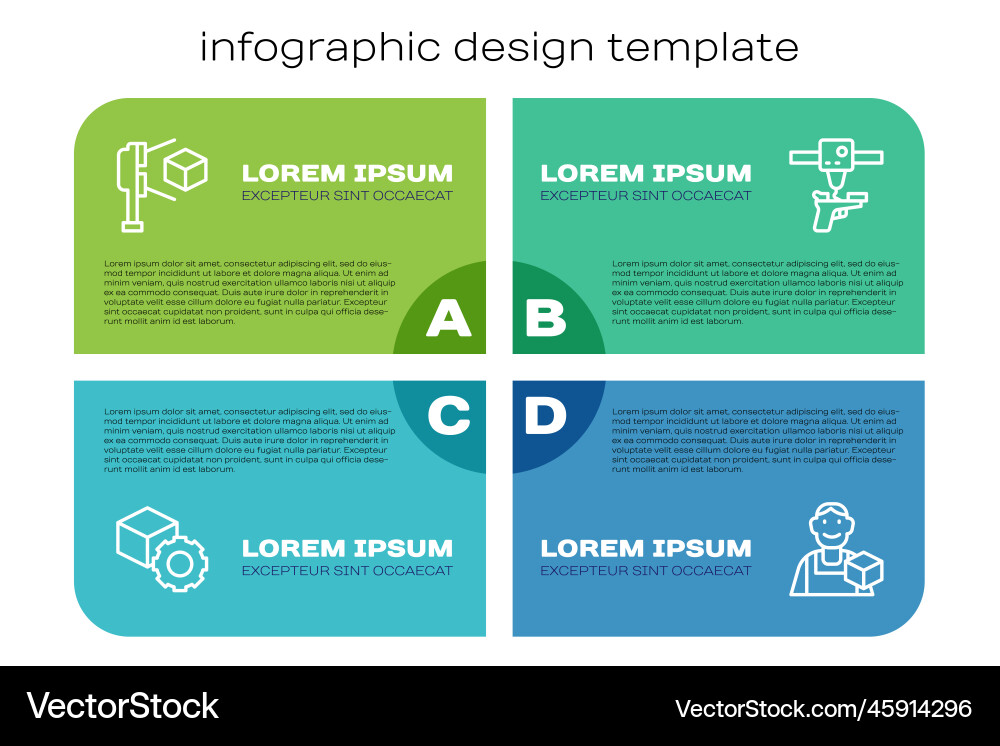 Set line isometric cube 3d scanner with graphic Set line isometric cube 3d scanner with graphic vector image