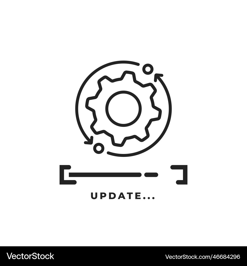 System Update Progress Loading Icon vector image