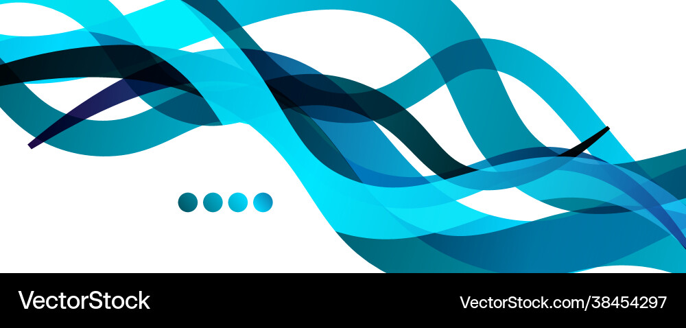 Abstract background - transparent overlapping wavy Vector Image