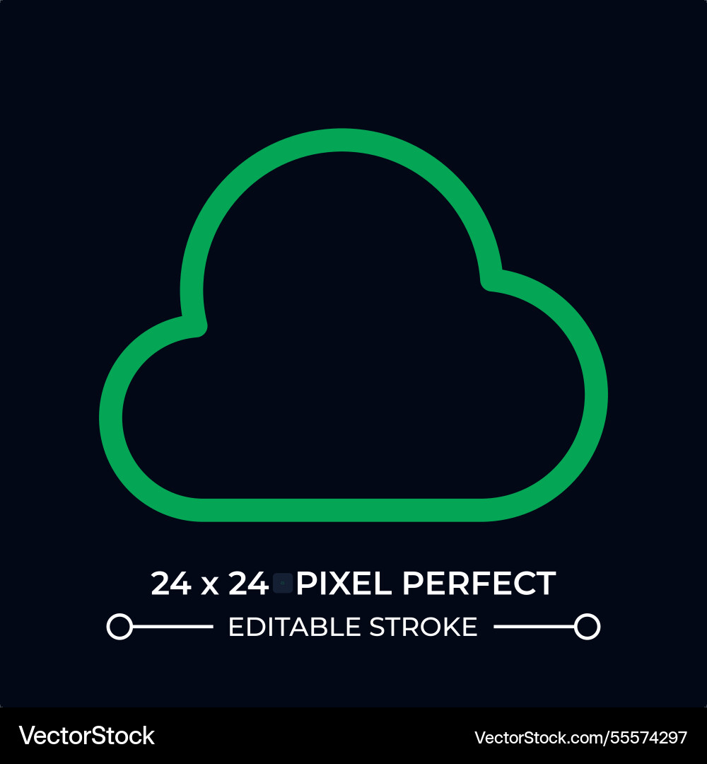 Cloud dark color line ui icon Cloud dark color line ui icon vector image