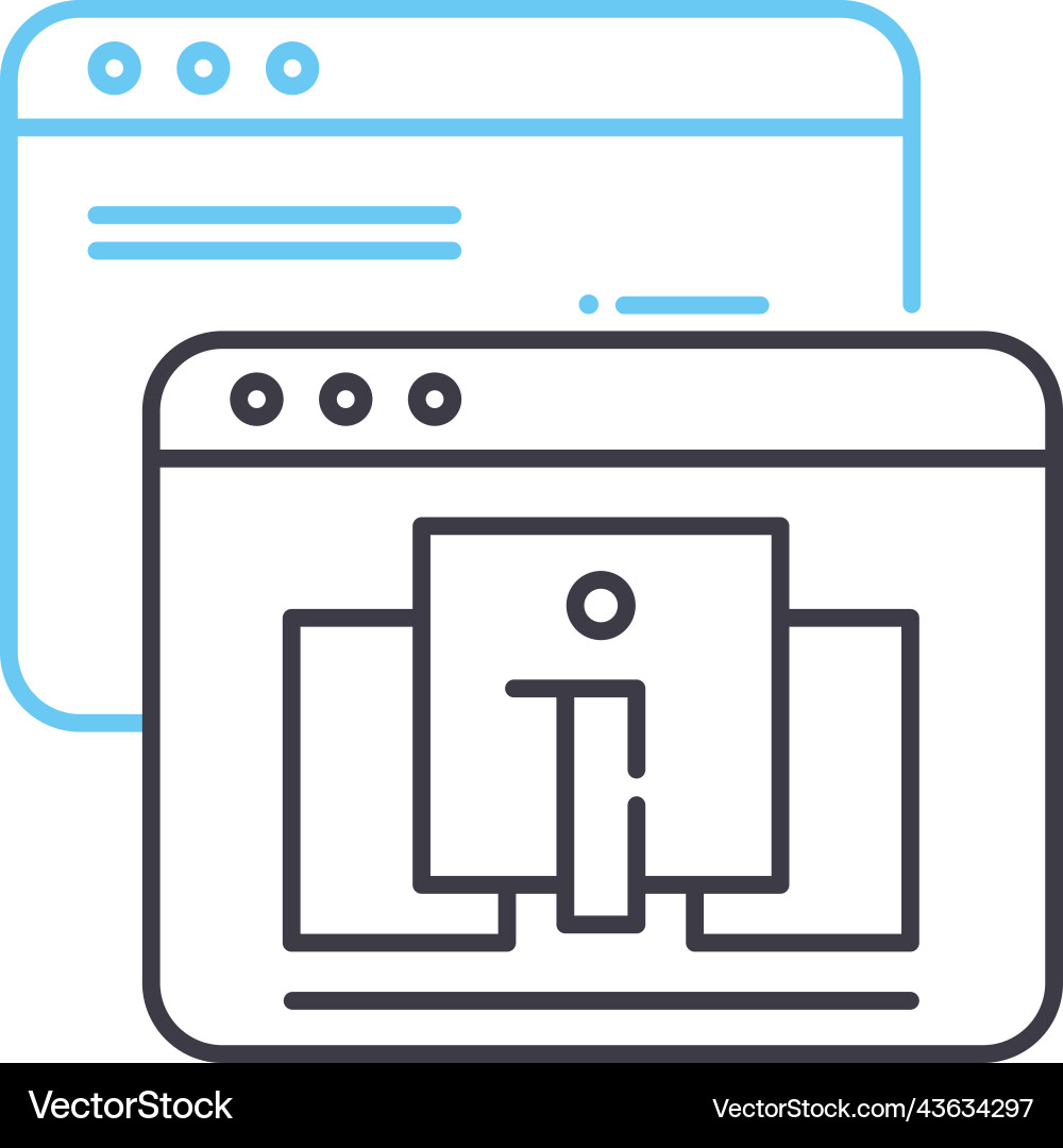 Documentation portal line icon outline symbol Documentation portal line icon outline symbol vector image