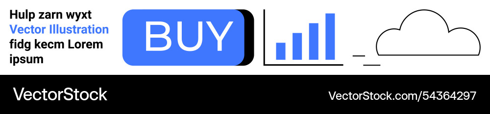 E-commerce call-to-action button with graph E-commerce call-to-action button with graph Vector Image