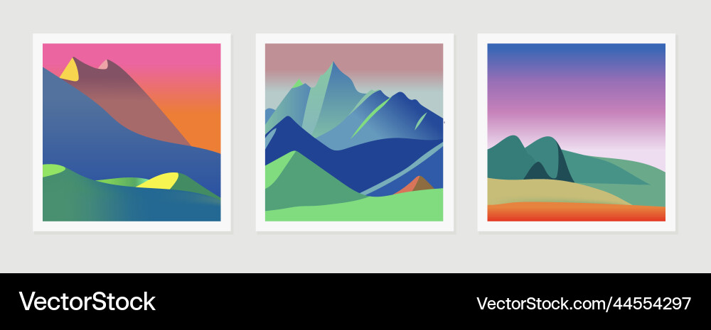 Flat background set minimalist style 3 Flat background set minimalist style 3 Vector Image