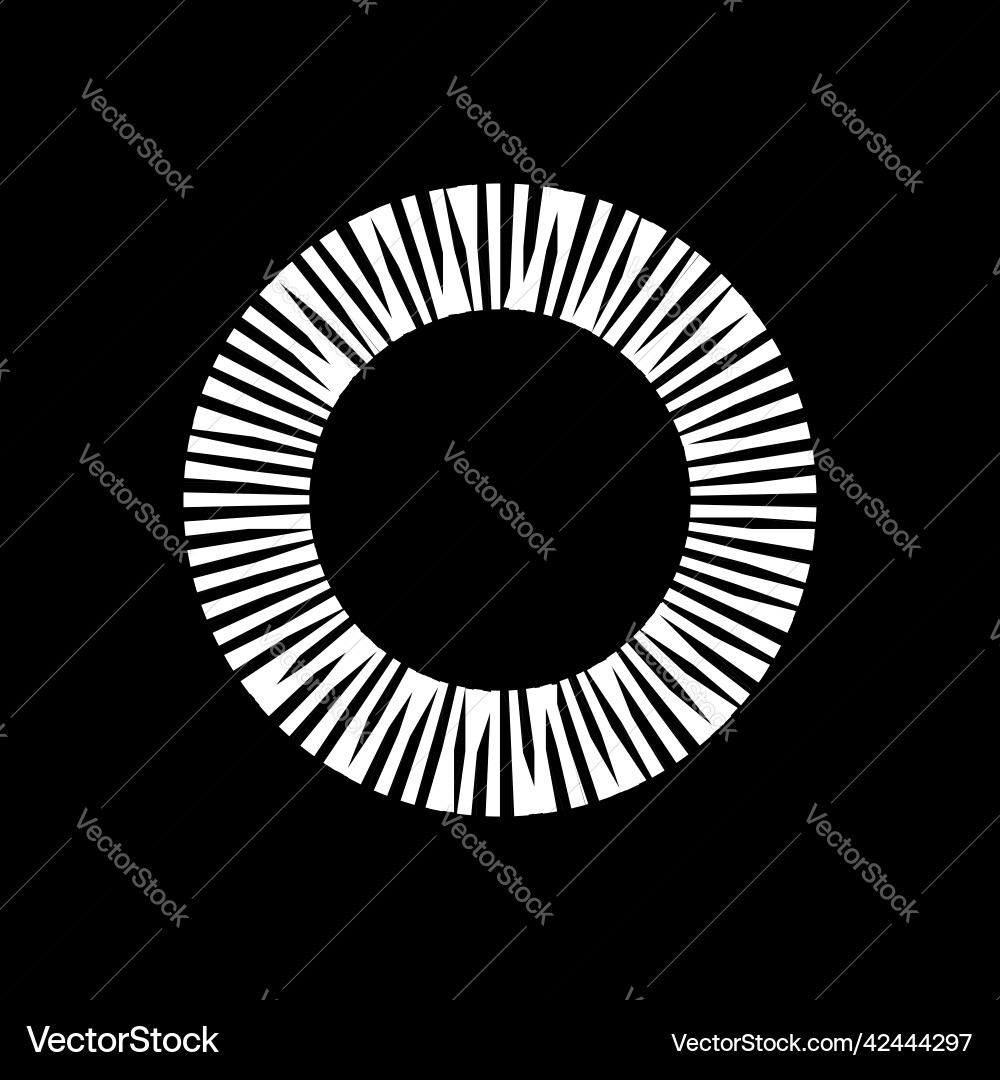 Geometric circle element with dashed lines Geometric circle element with dashed lines Vector Image