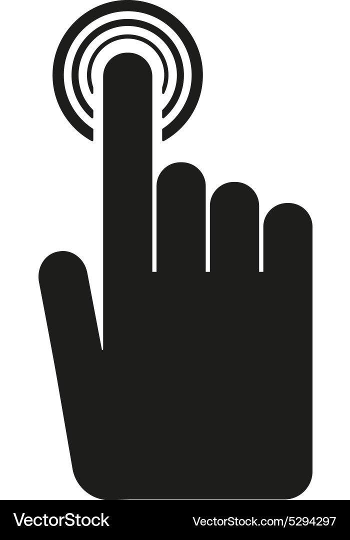 Hand Click Cursor Icon vector image