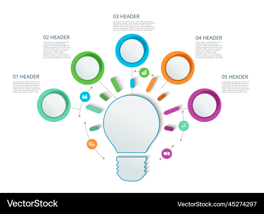 Infographic business idea thinking ideas brain Infographic business idea thinking ideas brain vector image