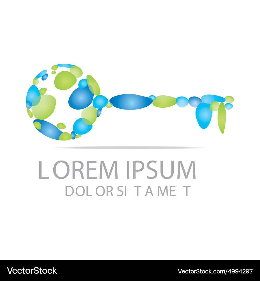 Key circle element design Vector Image