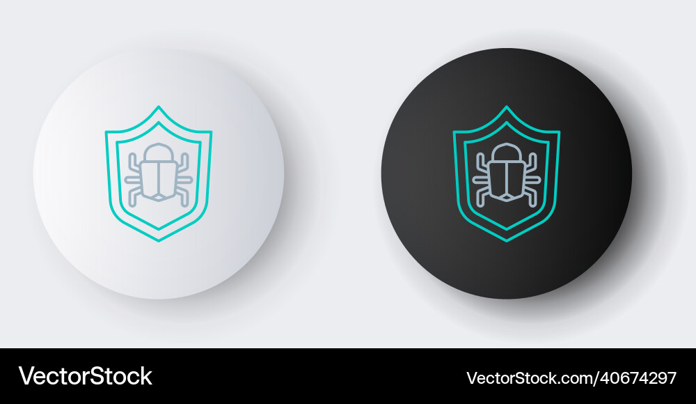 Line system bug concept icon isolated on grey Line system bug concept icon isolated on grey vector image