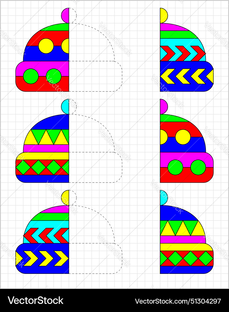 Logic puzzle for children on a square paper need vector image