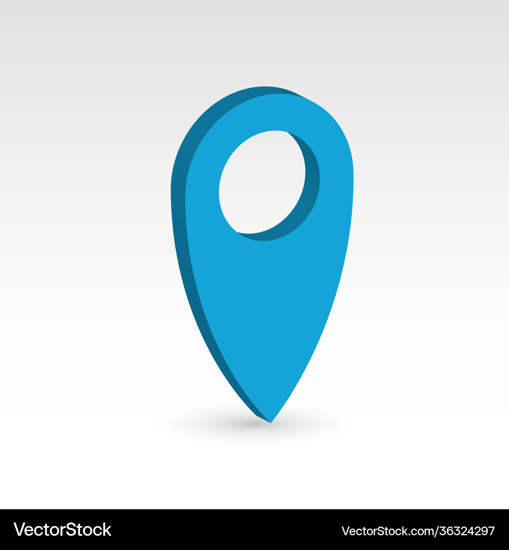 Map pointer - 3d object Map pointer - 3d object Vector Image