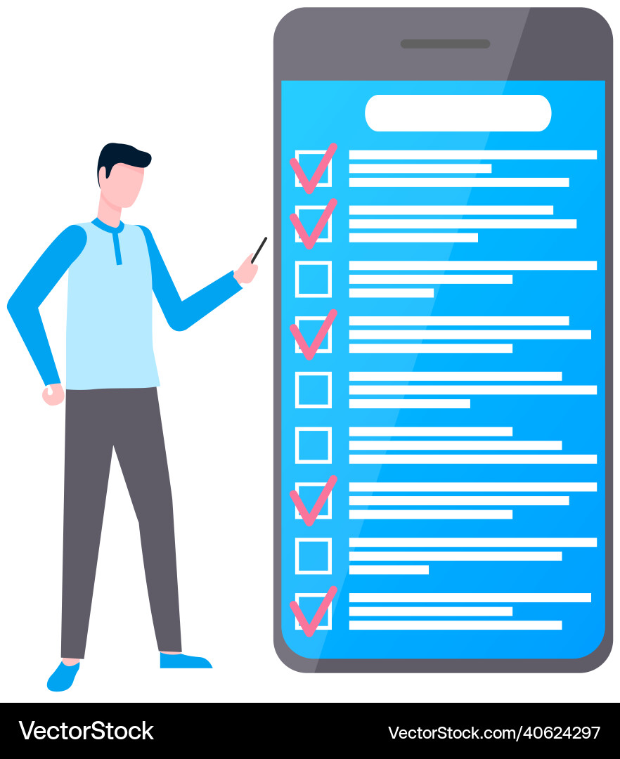 Month scheduling to do list time management app vector image