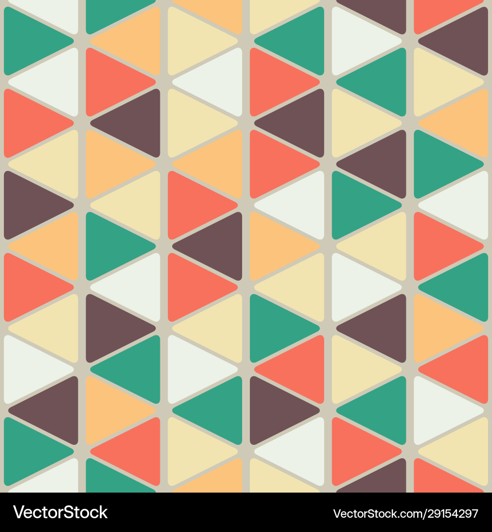 Seamless abstract pattern retro styletriangles vector image