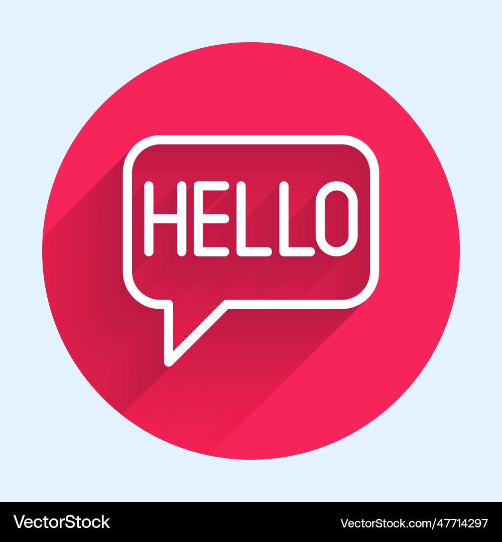 White line hello in different languages icon White line hello in different languages icon vector image