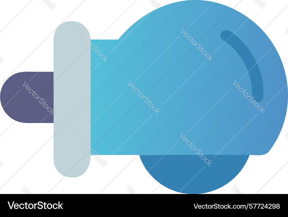 Abstract blue audio output device icon design vector image
