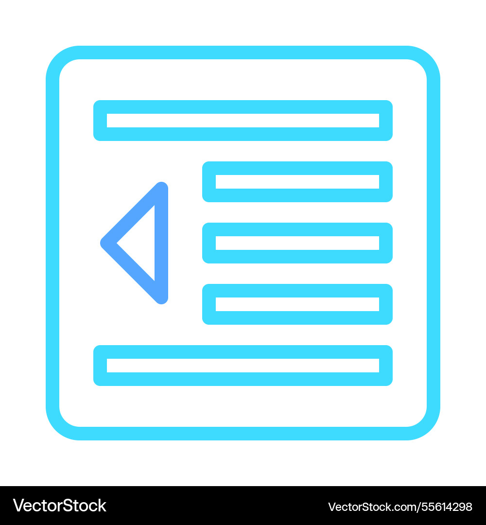 Alignment left icon for graphic design project Vector Image