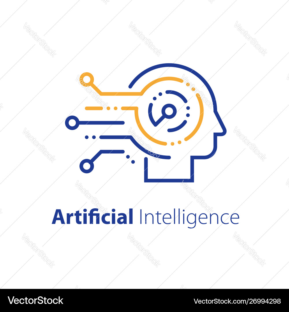 Artificial intelligence concept machine learning Artificial intelligence concept machine learning vector image