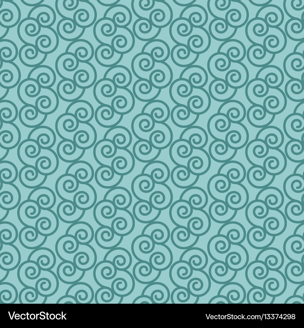 Blue pattern with linear swirls vector image