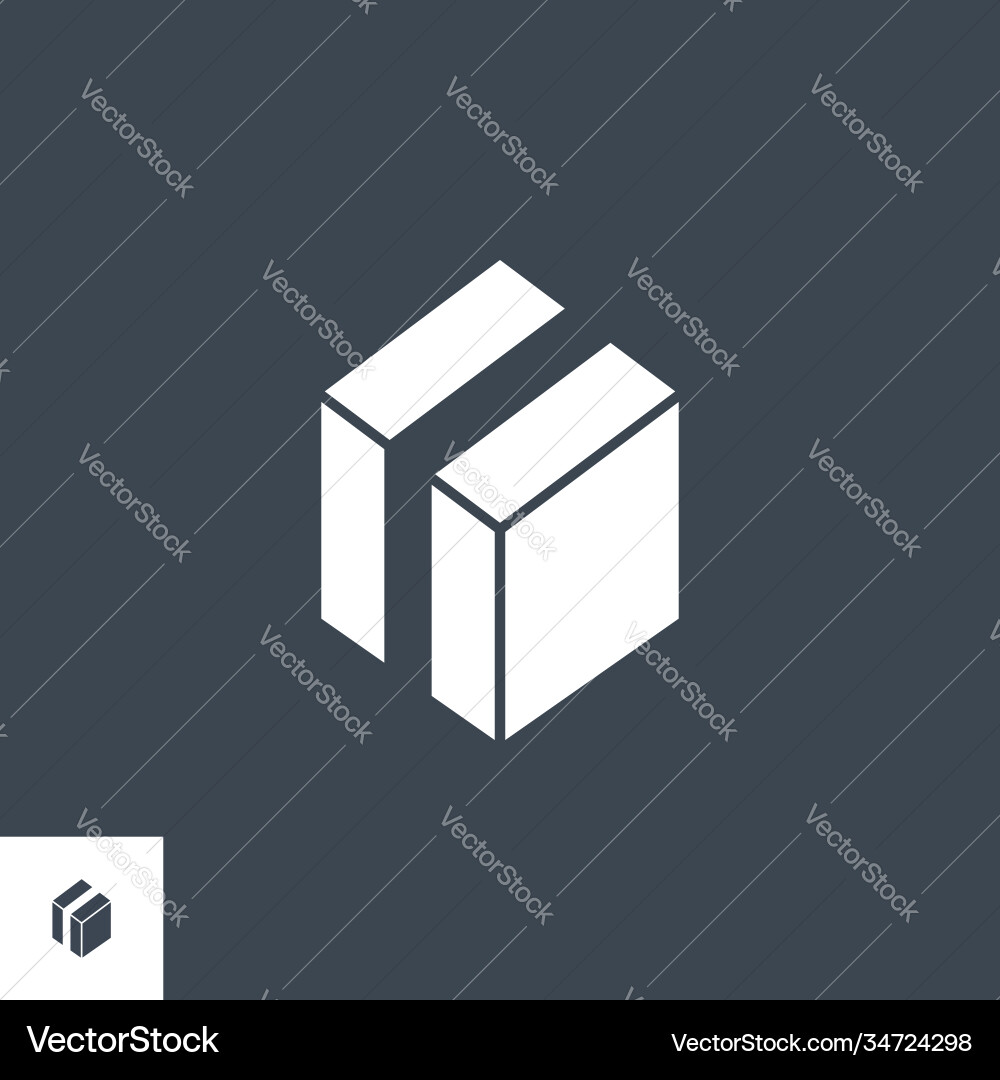 Box glyph icon Box glyph icon vector image