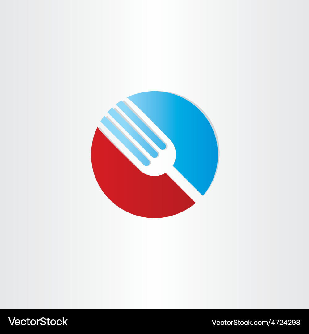 Circle fork restorant symbol Vector Image