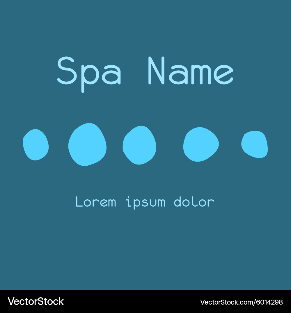 Colored background with text and spa icons Vector Image