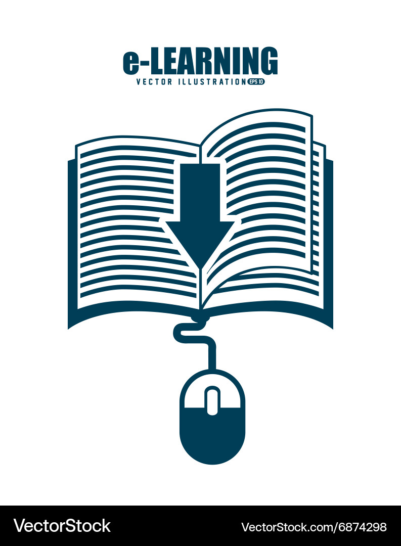 E-learning concept design Vector Image