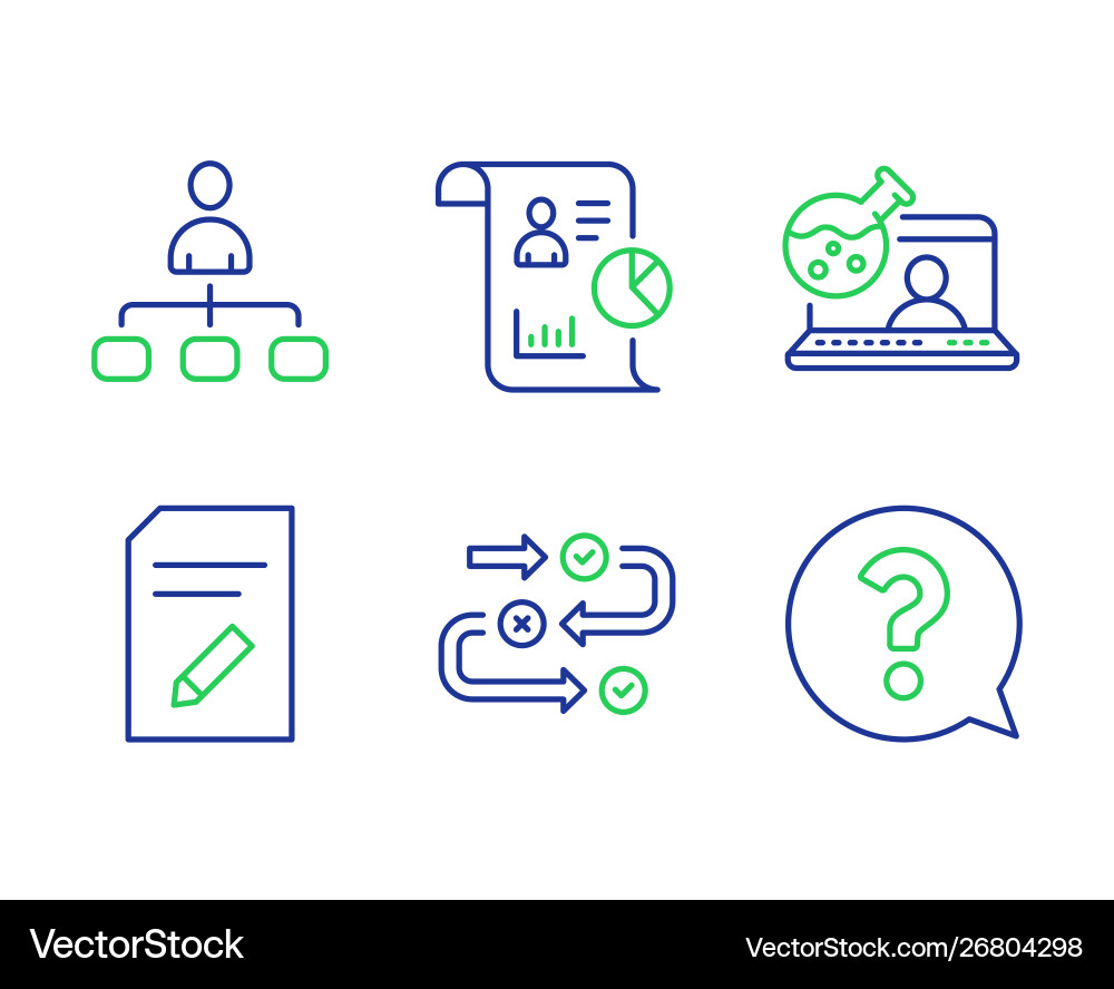 Edit document management and survey progress Vector Image
