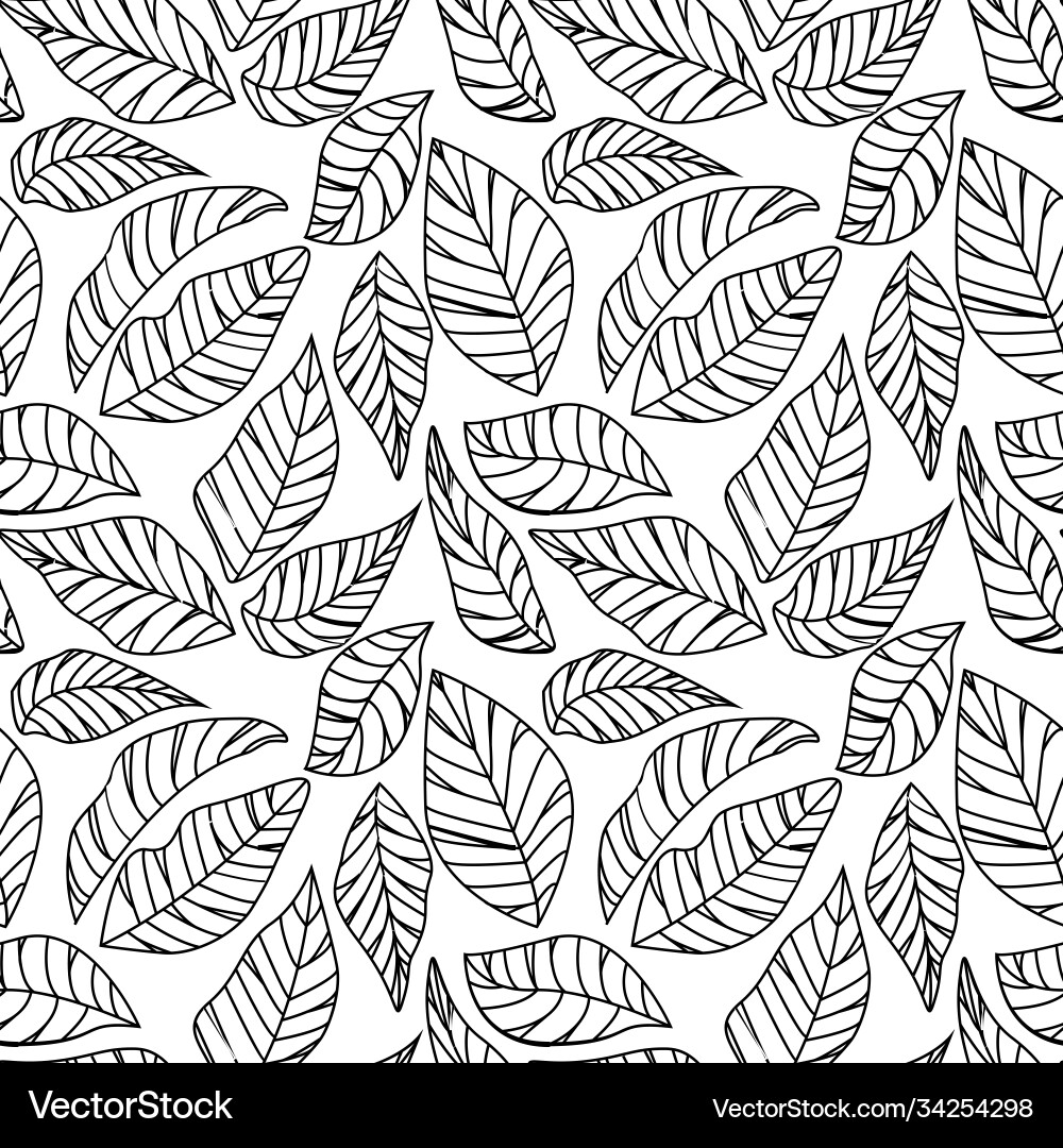 Elegant Leaf Pattern Vector Image