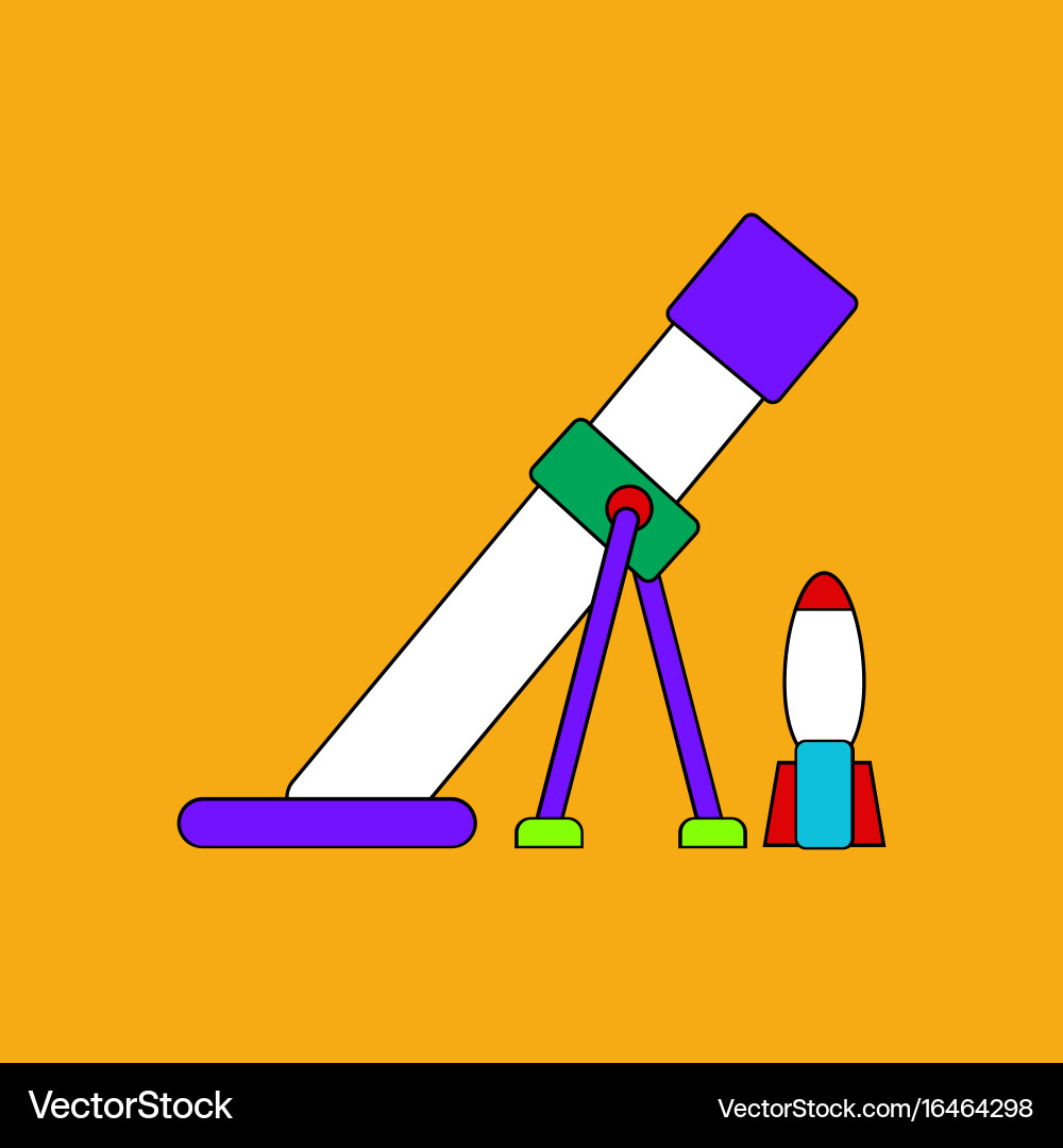 Flat icon design collection mortar and shell Vector Image
