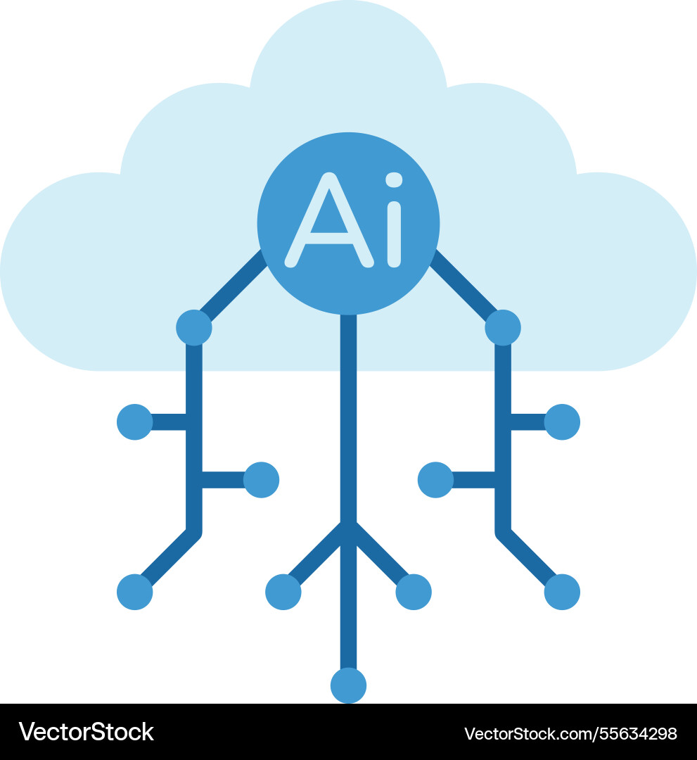 Generative ai cloud computing vector image