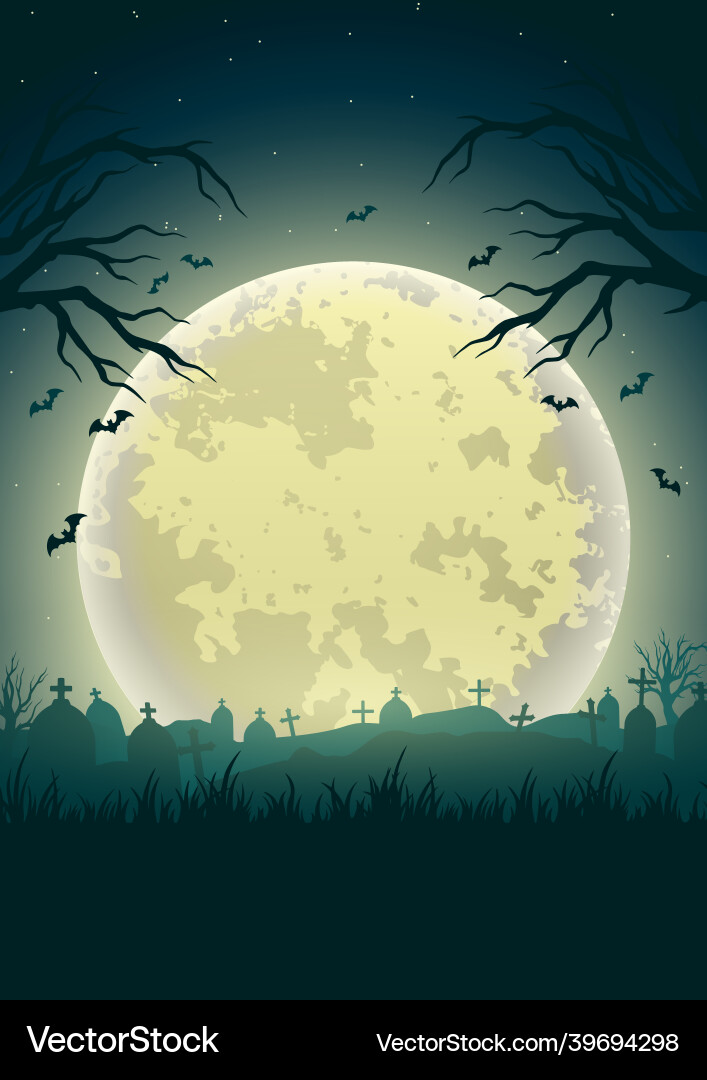 Halloween night vintage template Halloween night vintage template vector image