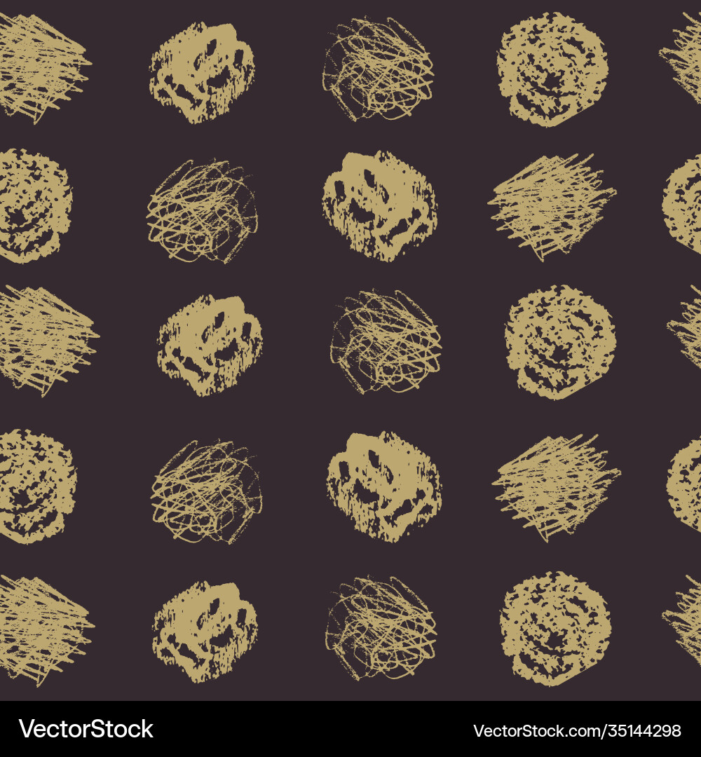 Hand crafted seamless patterns with textured vector image