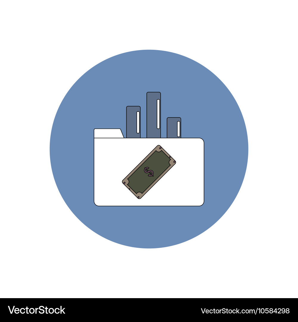 In flat design of column chart Vector Image