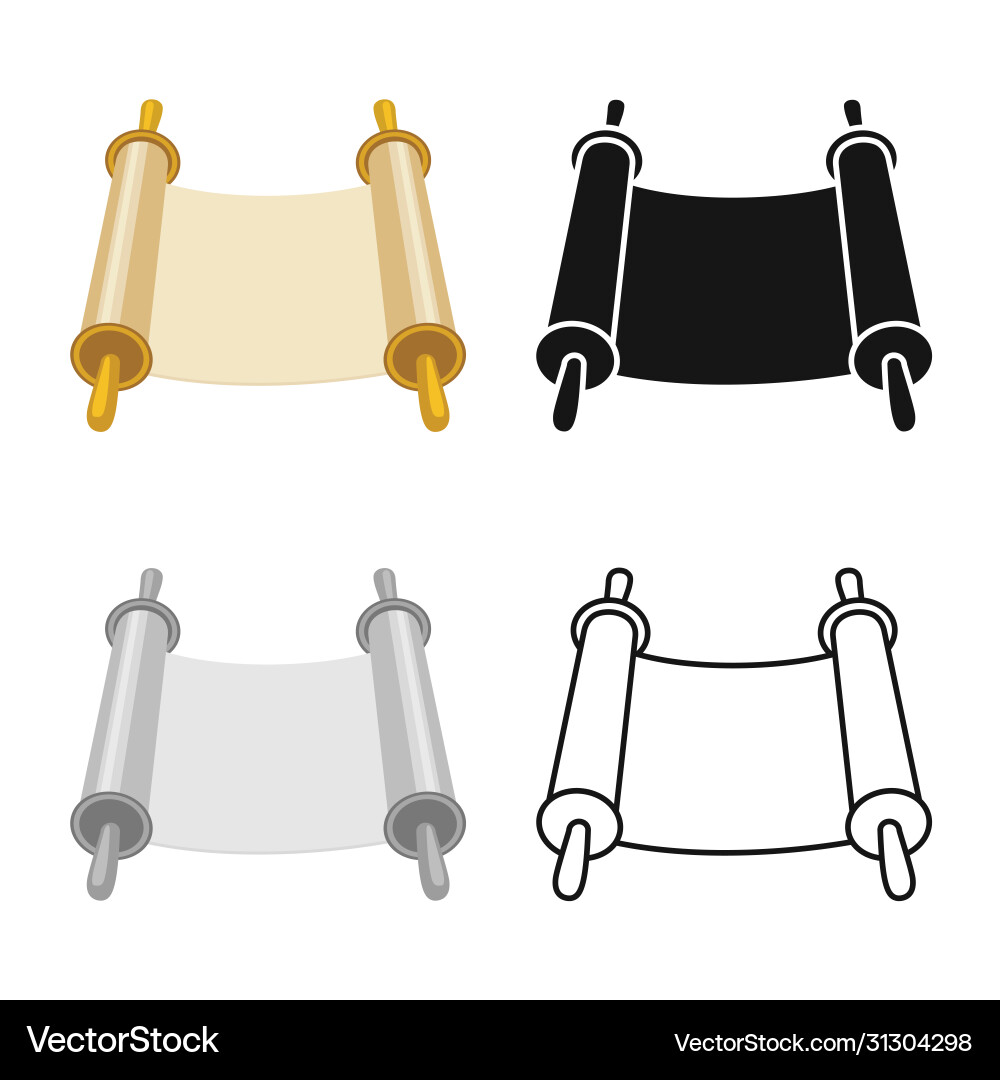 Isolated object scroll and parchment logo Vector Image