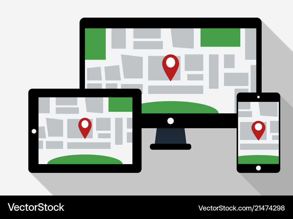 Mobile Navigation & Maps vector image