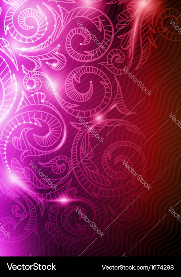 Neon Glow Abstract Pattern vector image