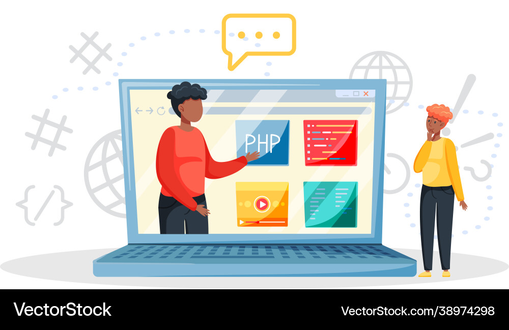 Programming courses online education coding Programming courses online education coding Vector Image