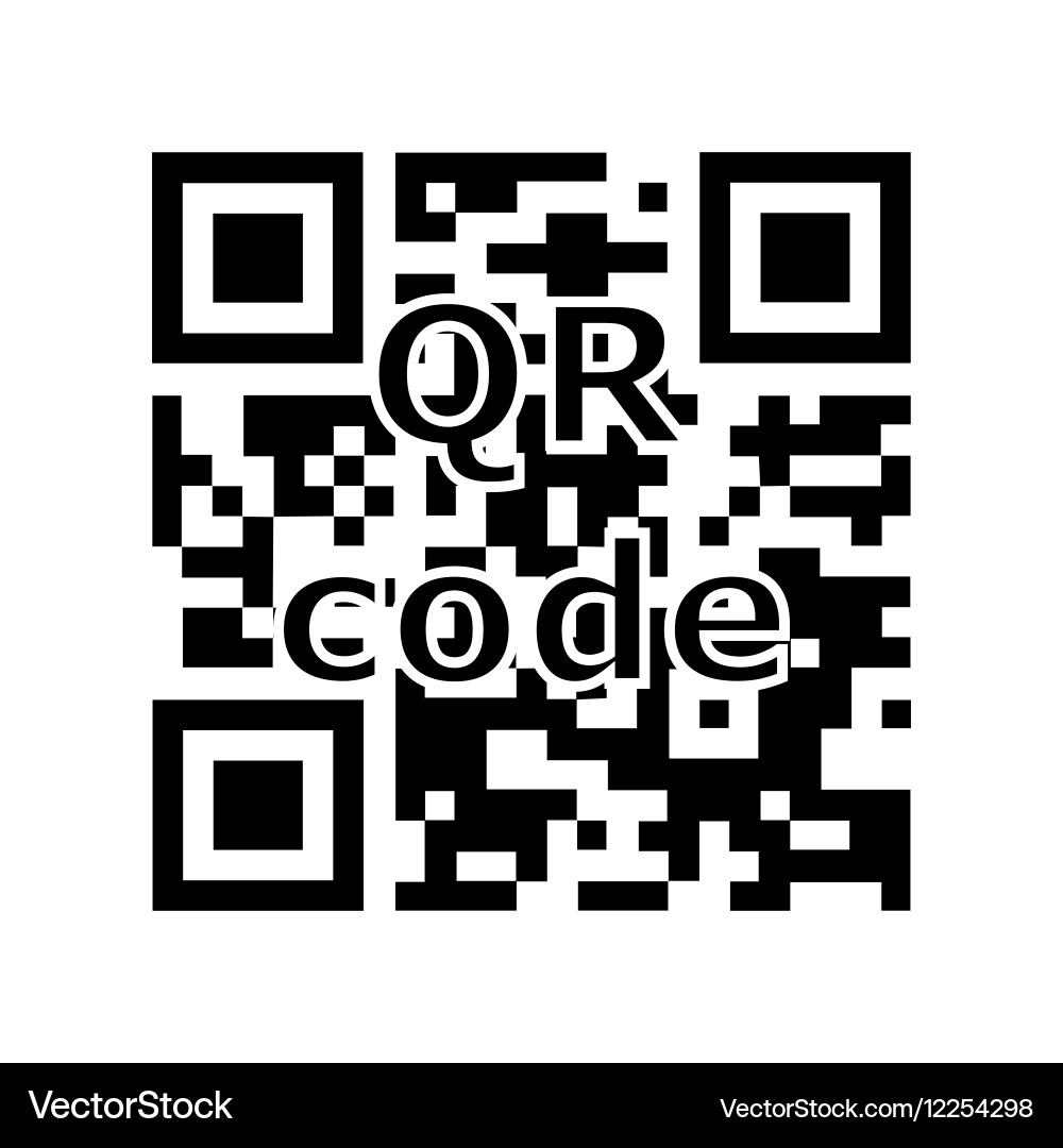 Qr code encryption vector image