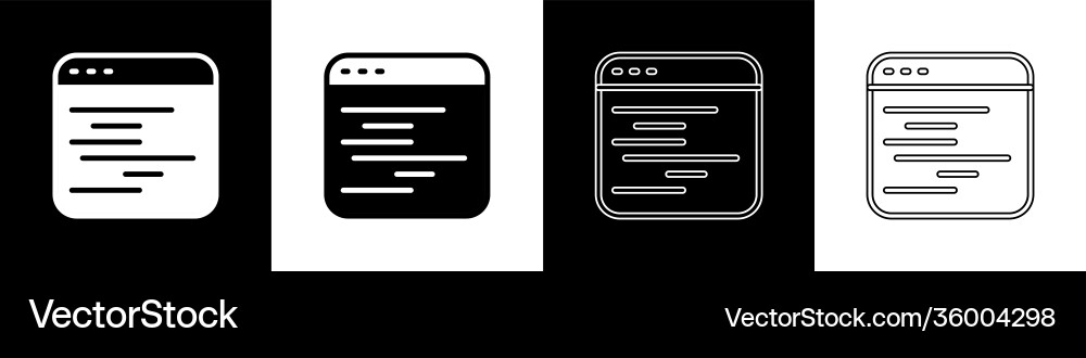 Set software web developer programming code icon Set software web developer programming code icon vector image
