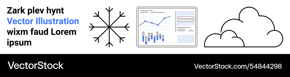 Wettervorhersageelemente snowflake graph Wettervorhersageelemente snowflake graph vektorbild