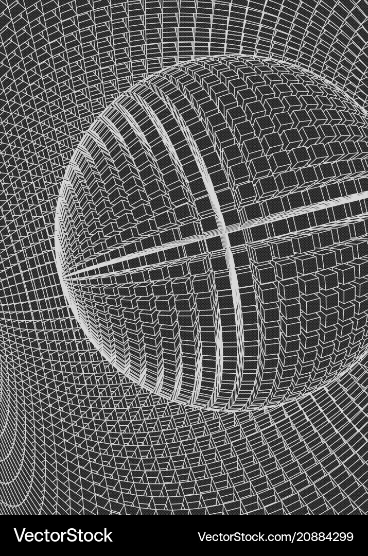 Abstract 3d illuminated distorted mesh sphere Abstract 3d illuminated distorted mesh sphere vector image