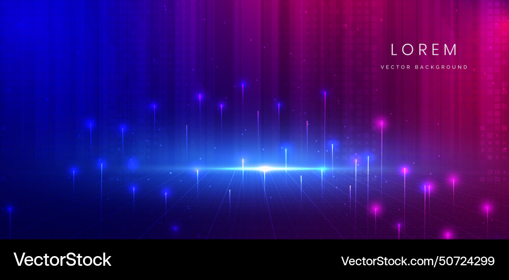 Abstract technology background futuristic glowing vector image