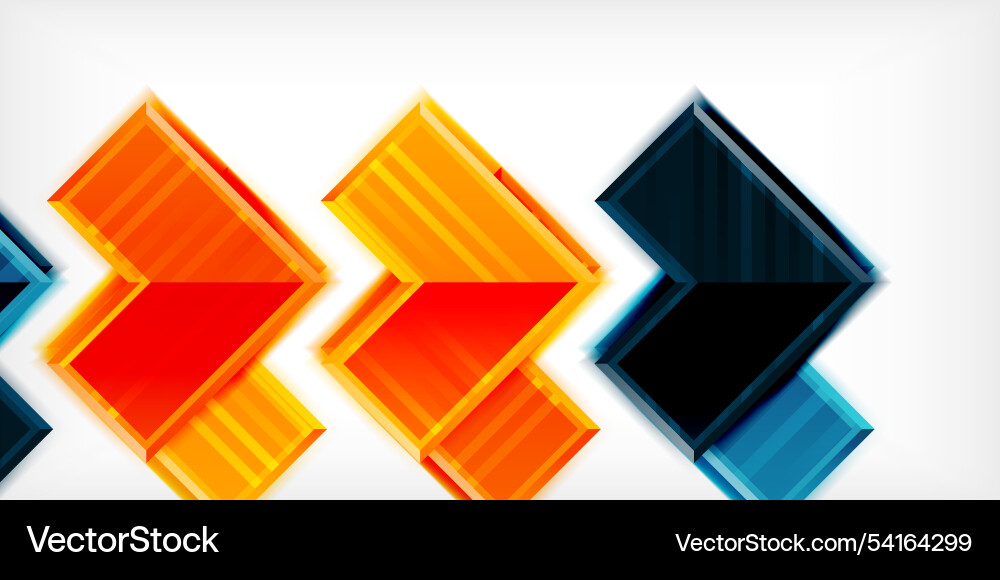 Arrow symbols created with 3d effects and line Arrow symbols created with 3d effects and line Vector Image