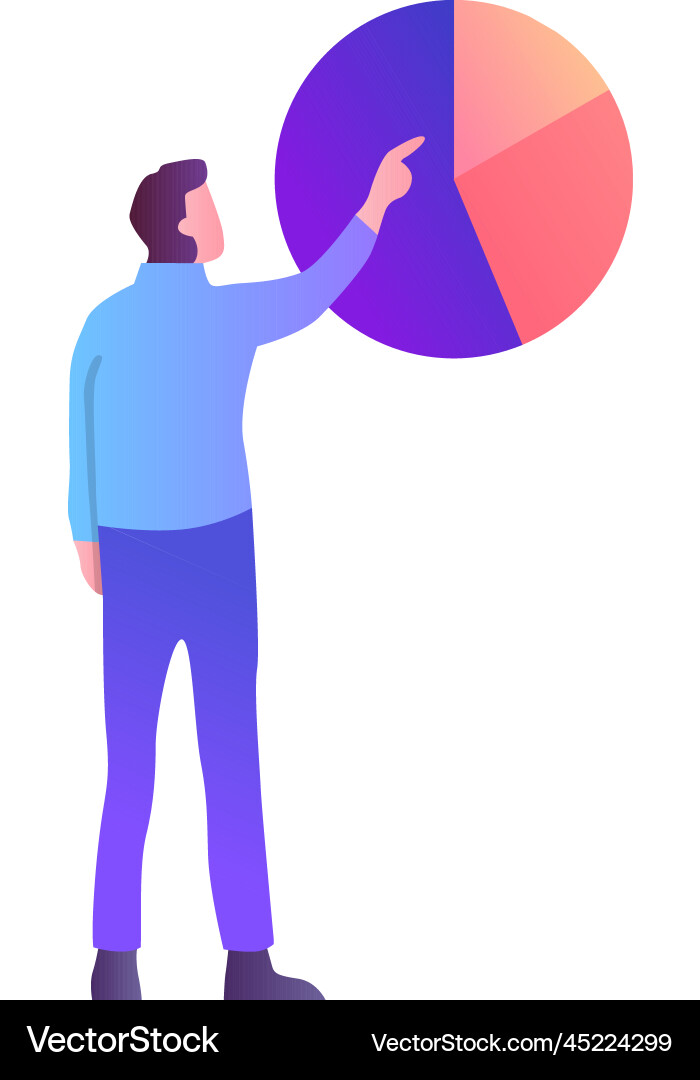 Bitcoin data statistic monitoring flat icon vector image