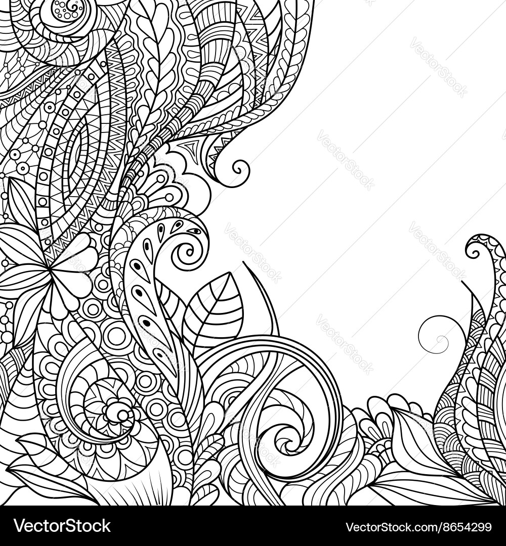 Black and white pattern in a entangle style vector image