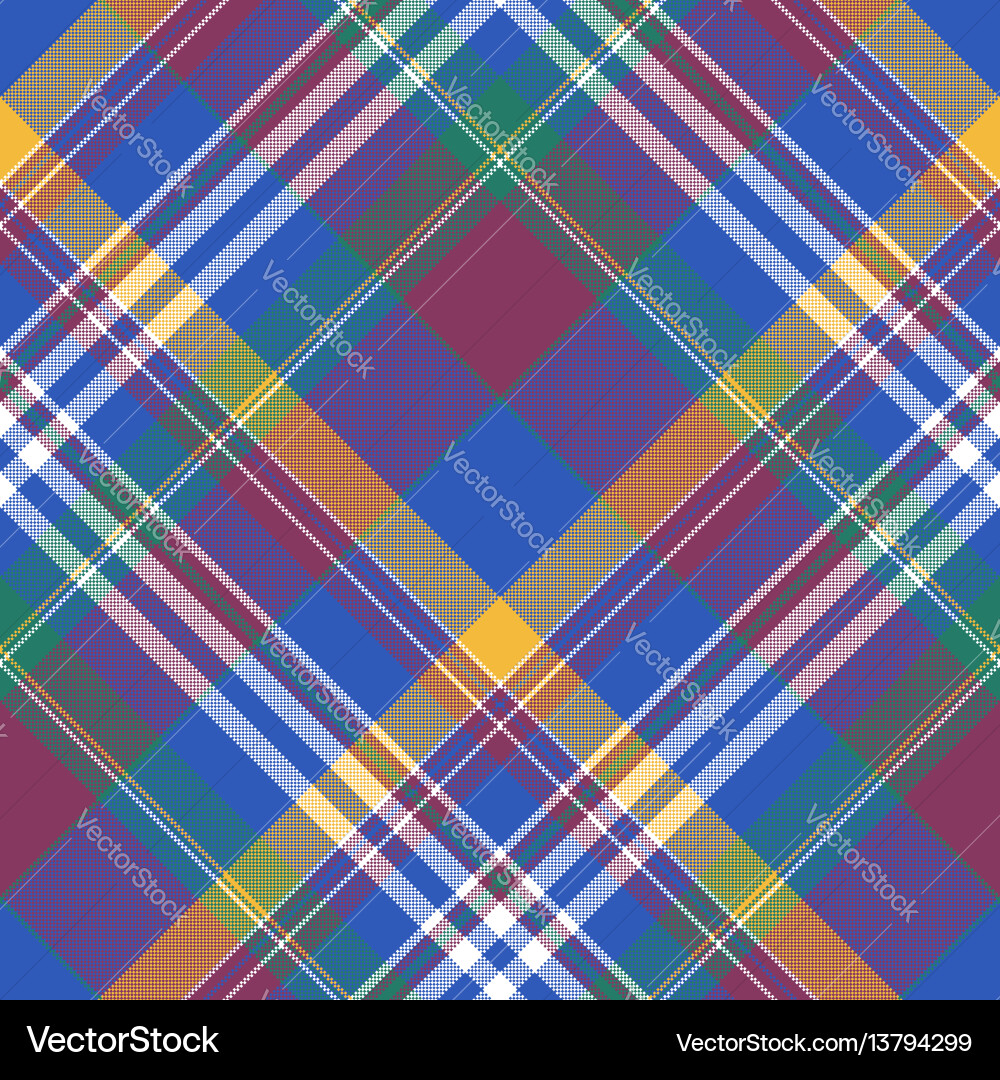 Blaue Madras Diagonal Check Plaid nahtlose Stoff Blaue Madras Diagonal Check Plaid nahtlose Stoff vektorbild